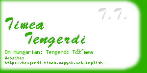 timea tengerdi business card